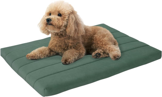 BALANCE Dog Crate Bed, Orthopedic Dog Bed Pad with Waterproof Liner, Washable Crate Foam Pet Mat for Large, Medium, Puppy Dogs Breeds, Mint Leaf, 36“x23”x1.6“