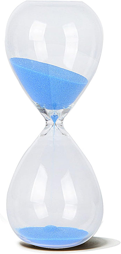 Hourglass, HoveBeaty Hand-Blown Sand Timer Set for Time Management 15 Minutes Durable Glass Construction (15 Min, Black)