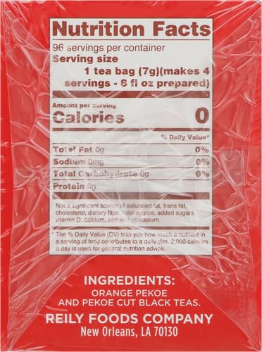 Luzianne Unsweetened Hibiscus Iced Tea Bags, Family Size, 22ct Box (Pack of 6)