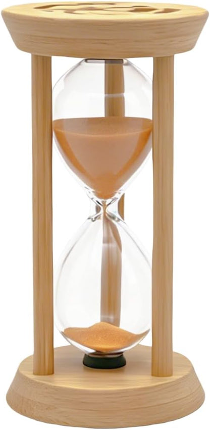 Mini Wooden Sand Timers,100% Bamboo Hourglass Sand Timers 1Min Sandglass Timer for Toothbrush Timer Games Classroom Home Office Cooking(Blue+1Min)