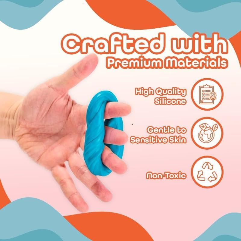 Playbees Therapy Putty for Hand Therapy – Sensory Exercise Putty for Kids & Adults, Therapeutic Hand Putty for Physical Therapy Supplies, Hand Therapy Putty - Extra Soft, Soft, Medium, Firm