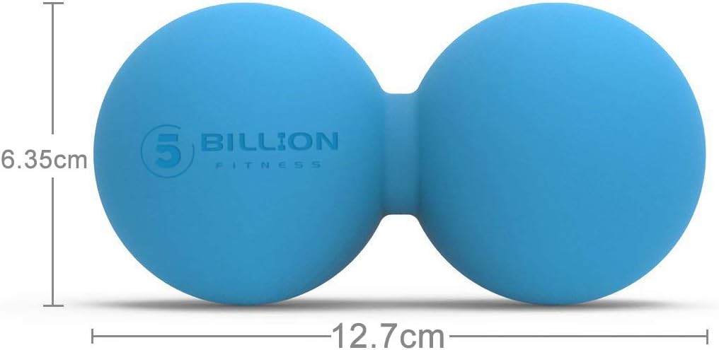 5BILLION FITNESS Peanut Massage Ball,Double Lacrosse Ball and Mobility Massage Ball for Physical Therapy - Deep Tissue Massage Tool for Myofascial Release, Muscle Relaxer, Acupoint Massage (Purple)