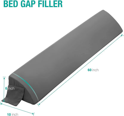 Vekkia 34" Extra-Long Wedge Pillow, 5.5" Bed Wedge Pillow for Sleeping,Gray