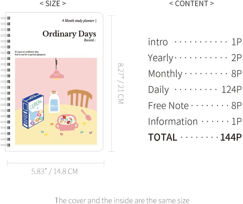 Monolike Basic B5 Monthly + Weekly Planner pad, A SET - Academic Planner, Weekly & Monthly Planner, To-do list, Note pad, Scheduler