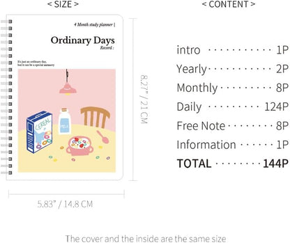 Monolike Basic B5 Monthly + Weekly Planner pad, A SET - Academic Planner, Weekly & Monthly Planner, To-do list, Note pad, Scheduler