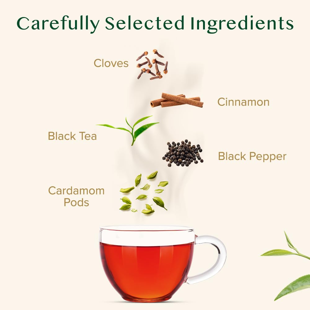 VAHDAM, Turmeric Ginger Herbal Tea (50+ Cups, 3.53oz) Caffeine Free | 100% Pure Herbal Blend - Savory & Spicy | Vacuum Sealed | Direct from Source