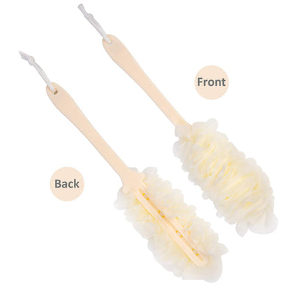 Back Scrubber for Shower, Loofah Long Handle Bath Body Brush, Soft Nylon Mesh Sponge On a Stick for Shower Men Women Kids Elderly, Exfoliating Scrub Cleaning Luffa for All Kinds of Skin(Blue)