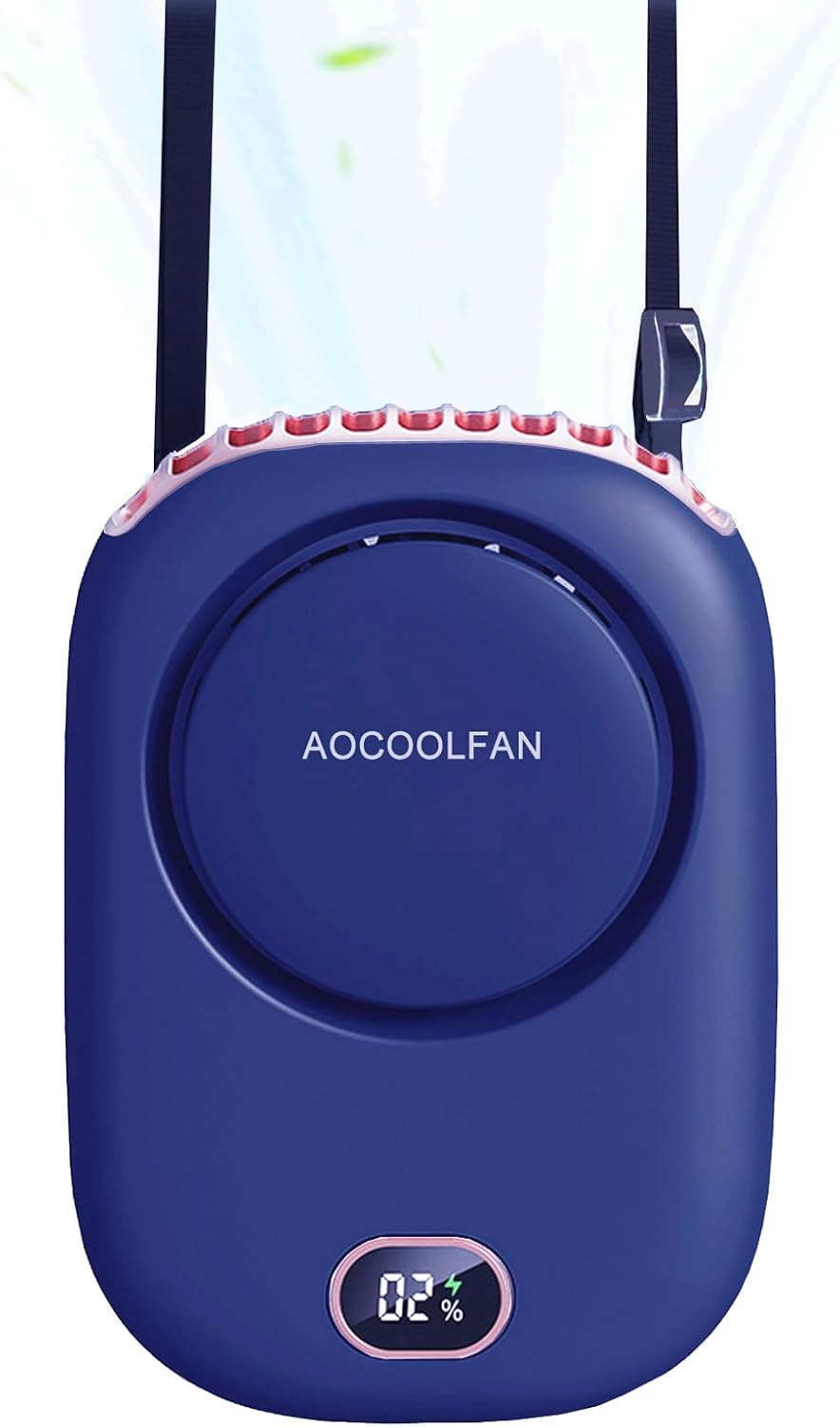 AOCOOLFAN Portable Neck Fan, Mini Small Personal Handheld Fan USB Rechargeable 3 Speed for Girls Boys Woman Eyelash Travel Home Office Outdoor (White)