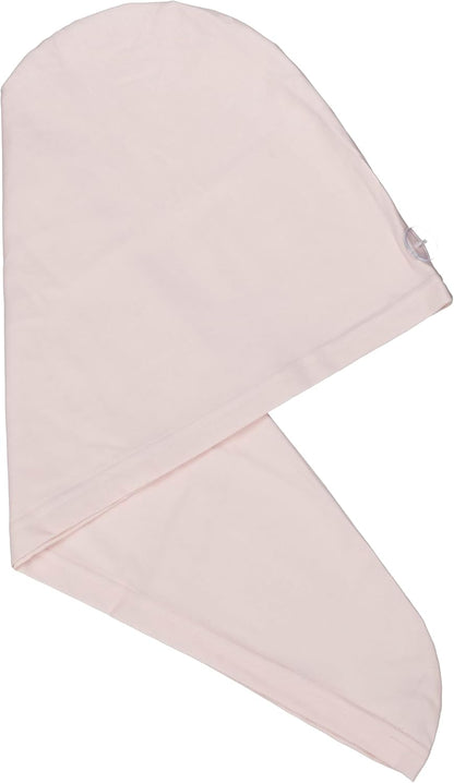 2 Pack T-Shirt Hair Plopping Towel for All Textures - Cotton Blend Water Absorption Turban with Secure Button - Moisture Gentle Styling and Setting Wrap - Sage & Pink