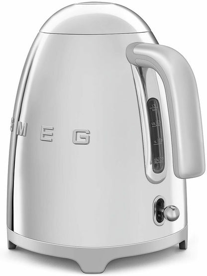 SMEG KLF03 Electric Kettle 1.7L (7 Cup), Retro Hot Water Boiler for Tea & Coffee, Fast Boiling, Auto Shut-Off, Soft Open Lid, 360° Swivel Base Countertop Kettle – Matte Champagne