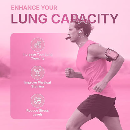 TN TINEXER Portable Compact Lung Exercise Device with High Quality Silicone Breathing Exercise Device Portable Muscle Trainer Easy to Clean