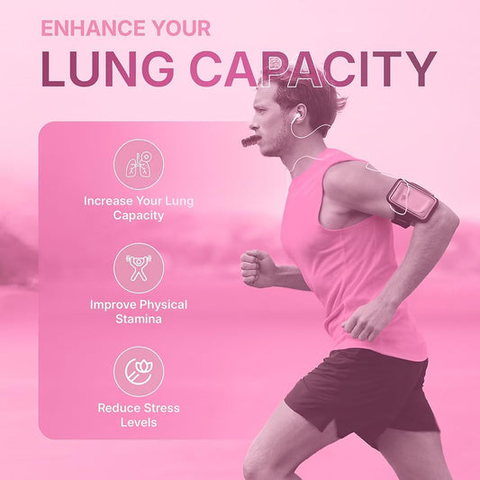 TN TINEXER Portable Compact Lung Exercise Device with High Quality Silicone Breathing Exercise Device Portable Muscle Trainer Easy to Clean