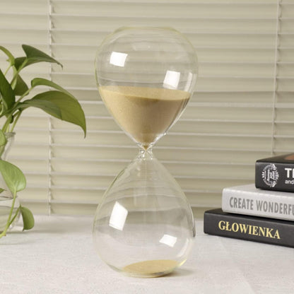 Hourglass, HoveBeaty Hand-Blown Sand Timer Set for Time Management 15 Minutes Durable Glass Construction (15 Min, Black)