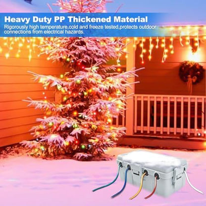 Hrensaw Large Outdoor Electrical Box Waterproof(12.5x8.5x5inch),IP54 Waterproof Outdoor Outlet Covers,Weatherproof Extension Cord Covers Protect Outlet,Plug,Timer,Power Strip,Holiday Light,Black