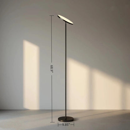 JOOFO LED Torchiere Floor Lamp with Remote, Stepless Dimmable Black