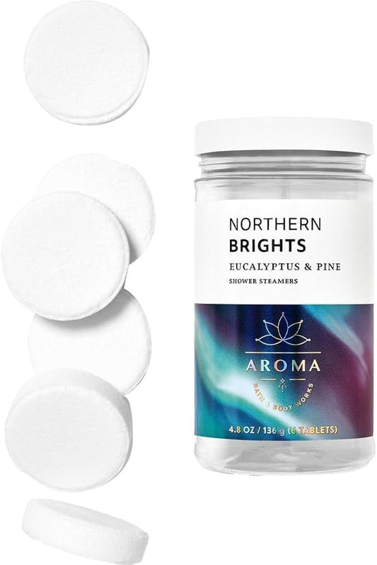 Bath & Body Works Aromatherapy Shower Steamers 4.8 OZ / 136 G Bottle (6 Tablets) (Eucalyptus Spearmint)
