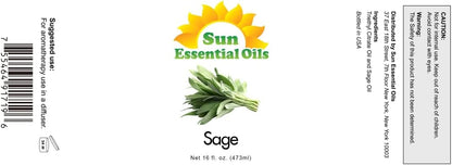 Sun Essential Oil - Lavender Essential Oil 16 oz (473 ml) for Diffuser, Humidifier, Skin, Aromatherapy Massage, Scented for Soap & Candle Making at Home, Calming Aroma for Sleep