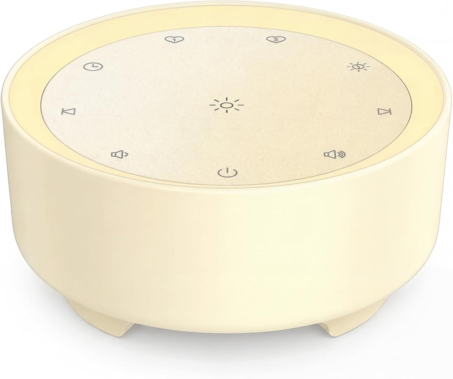 Kipcush White Noise Machine for Sleeping – High-Fidelity Non-Looping Sounds, Dimmable Night Light, USB Powered, Sleep Sound Machine for Baby, Kids & Adults (A - Model White+, Standard)