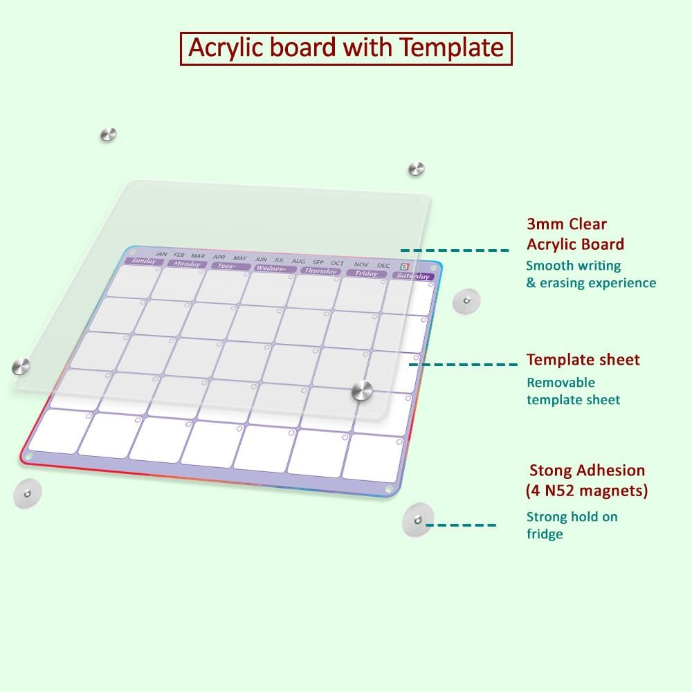 4 PCS Reusable Dry Erase Habit Tracker & Goal Planner |8.3 x 11.7''| with 6 PCS Magnetic Dry Erase Markers, Used as Fitness Planner, Reward, Behavior Chart & Chore Chart for Kids and Adults…