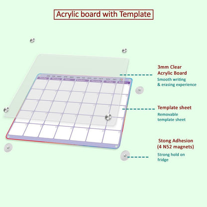 4 PCS Reusable Dry Erase Habit Tracker & Goal Planner |8.3 x 11.7''| with 6 PCS Magnetic Dry Erase Markers, Used as Fitness Planner, Reward, Behavior Chart & Chore Chart for Kids and Adults…