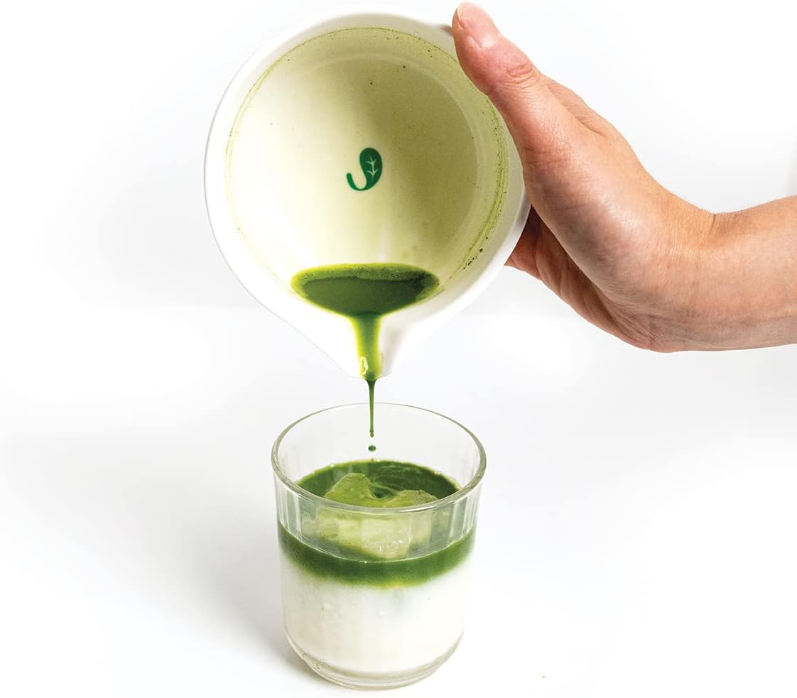 Jade Leaf Matcha - Traditional Starter Set - Japanese Matcha Gift Set Includes: Bamboo Whisk (Chasen), Scoop (Chashaku), Stainless Steel Sifter, Fully Printed Handbook