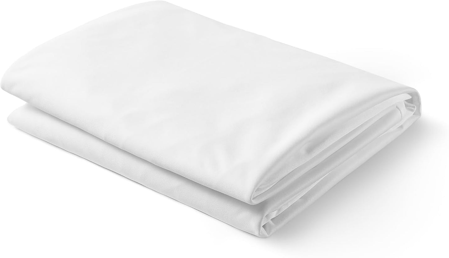 Amazon Basics Waterproof Mattress Protector, Fitted, Silent Protection, Twin, White