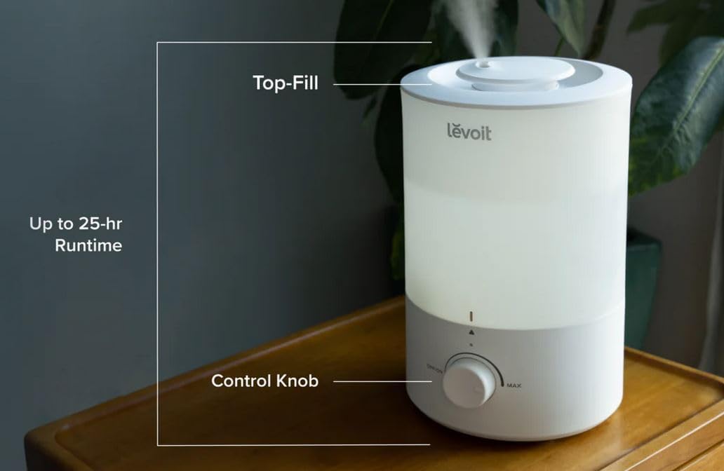 Levoit Humidifiers for Bedroom, Smart Warm and Cool Mist, Symptom Relief