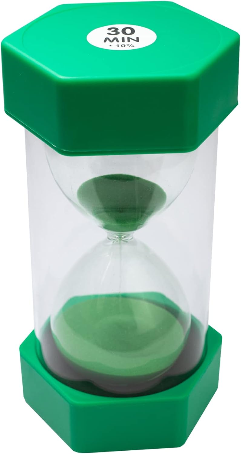 Sand Timer for Kids Set of 3 Small Colorful Hourglass Acrylic Covered Clock 1Min 2Min 5Min for Classroom, Home & Kids Room