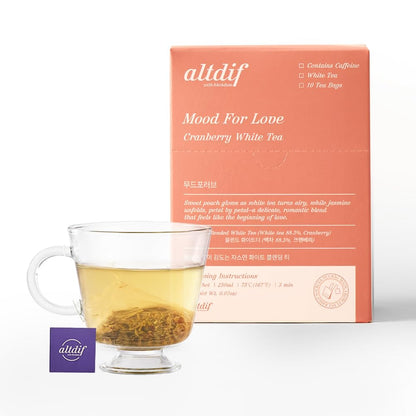 KKOKDAM altdif Mood For Love Cranberry White Tea Blend, 10 Tea Bags