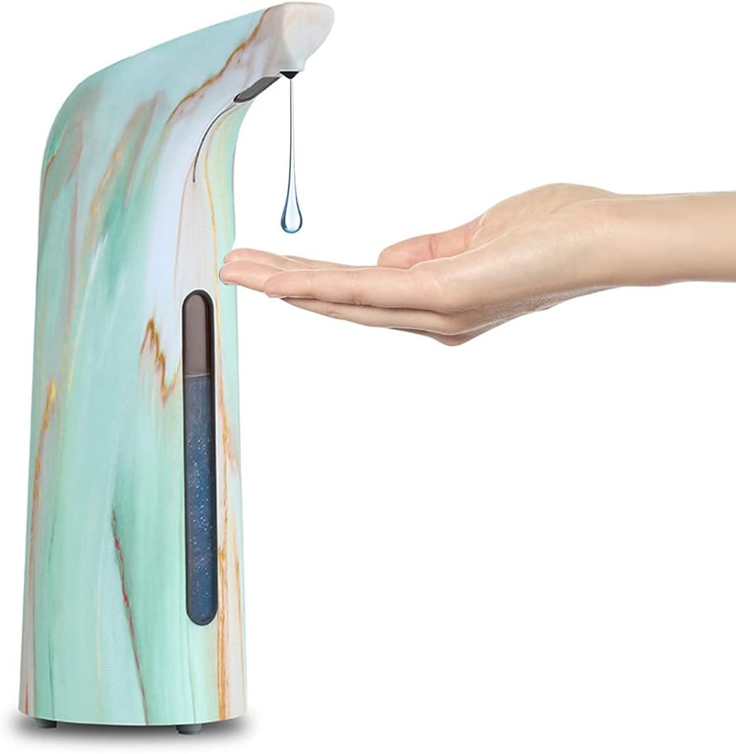 Automatic Soap Dispenser Touchless,400ml Touchless Liquid Soap Dispenser,Hands-Free Dish Soap Dispenser, IPX6 Waterproof Sensor, Auto Liquid Soap Dispenser for Bathroom Kitchen Hotel (Brown)