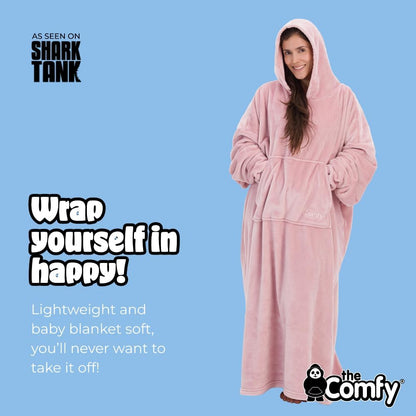 THE COMFY Dream | From Shark Tank | Patented | No Sherpa | Light Wearable Blanket Hoodie | Gift for Women & Men | One Size