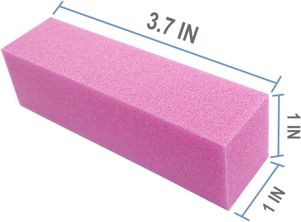 10 Pcs Nail Buffer Block for Acrylic and Natural Nails, 4 Sided Sanding Buffers for Gel Nails Fingernail Shine Buffing Filer Set, Professional Manicure Polisher Buffer Bulk Medium Grit (Purple)