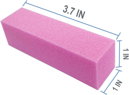 10 Pcs Nail Buffer Block for Acrylic and Natural Nails, 4 Sided Sanding Buffers for Gel Nails Fingernail Shine Buffing Filer Set, Professional Manicure Polisher Buffer Bulk Medium Grit (Purple)