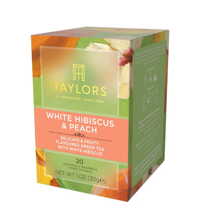 Taylors of Harrogate White Hibiscus & Peach Tea Bags, 20ct (Pack of 1)