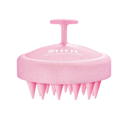 HEETA Scalp Massager Hair Growth, Soft Silicone Scalp Scrubber Shampoo Brush for Exfoliation, Dandruff Removal Head Massage Stress Relax, Wet & Dry Use for Thick Thin Curly Hair Care, Black
