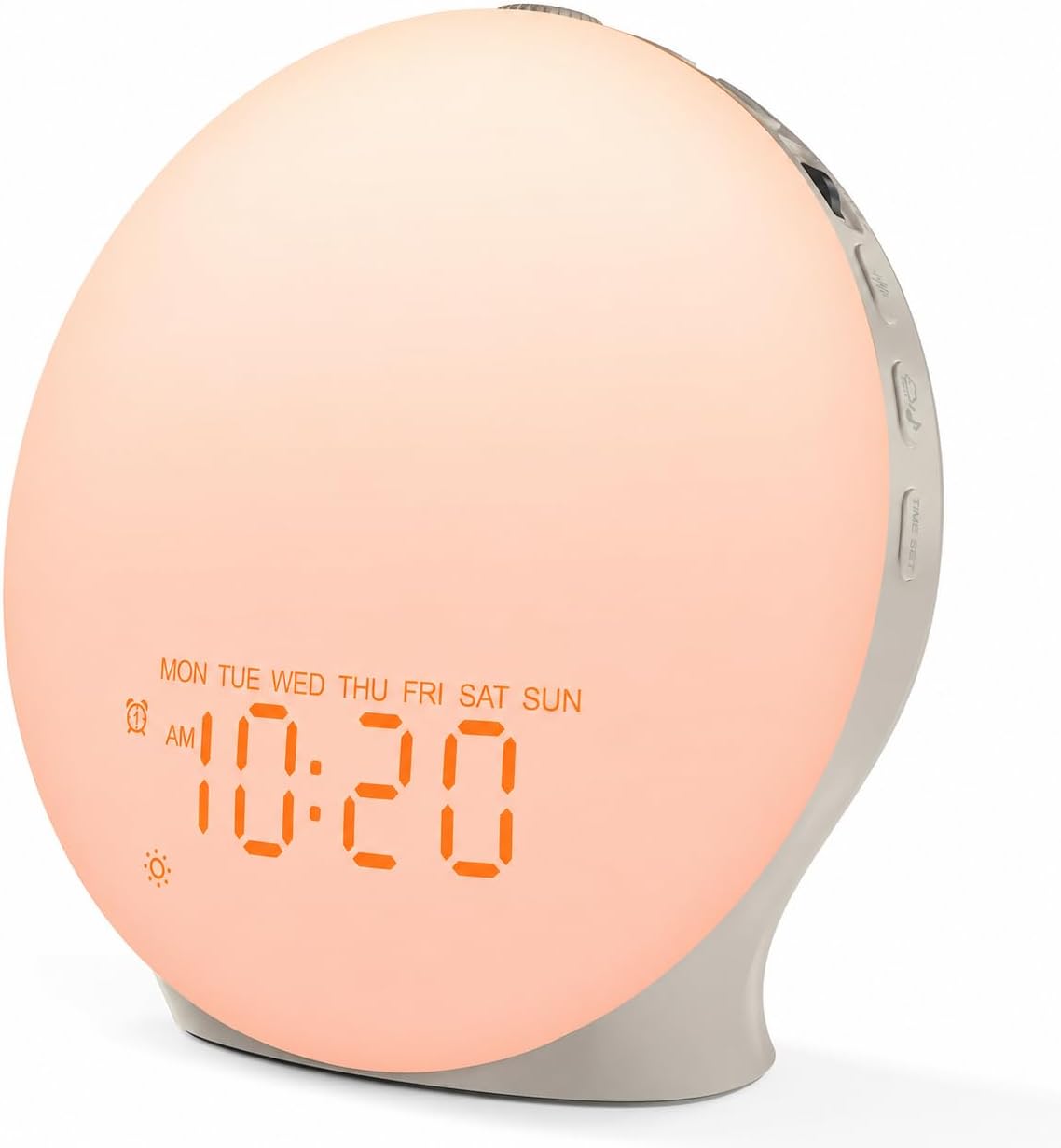 JALL Sleep Sound Machine Sunrise Alarm Clock with 25 White Noise Nature Sounds, Wake Up Light for Bedrooms, Bluetooth Speaker, 8-Hour Sleep Timer, 17 Color Dimmable Lights