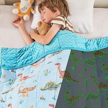 yescool Weighted Lap Pad 2 Pounds Weighted Lap Blanket, Space Plane Small Weighted Blanket, Weighted Throw Blanket Gifts for Travel Indoor Outdoor, 20"x30"