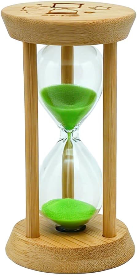 Mini Wooden Sand Timers,100% Bamboo Hourglass Sand Timers 1Min Sandglass Timer for Toothbrush Timer Games Classroom Home Office Cooking(Blue+1Min)