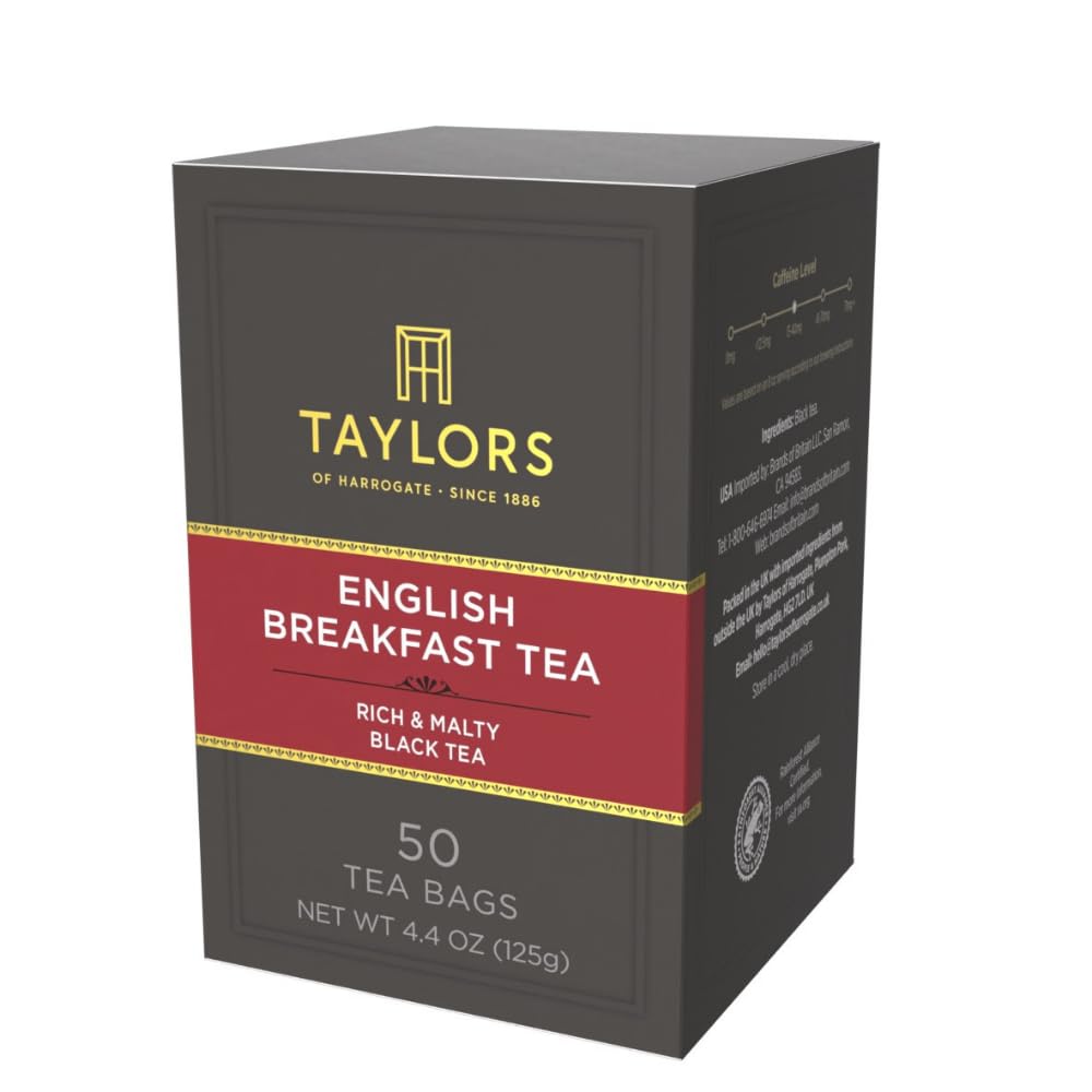 Taylors of Harrogate English Breakfast Black Tea, 50ct (Pack of 6)