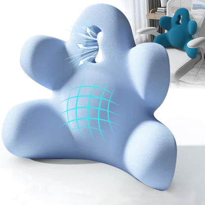 Lumbar Support Pillow for Office Chair, Back Pillow Lumbar Support for Car, Chair, Sofa - Improve Lower Back Pain Relief & Sitting Posture, Memory Foam Back Cushion for Long Sitting (Pink)