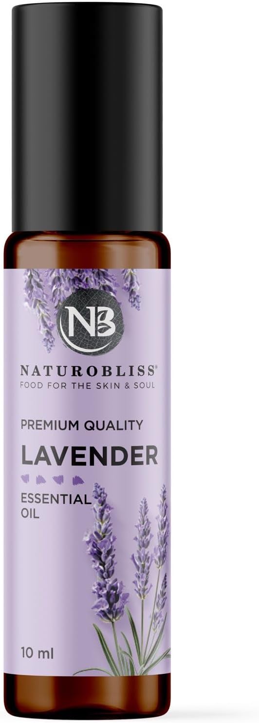 NaturoBliss Lavender Essential Oil with Glass Dropper - 100% Pure and Natural - Essential Oils for Diffuser, Aromatherapy, Soap and Candle Making, Lavender Essential Oil Pure, Lavender Oil, 4 Fl Oz
