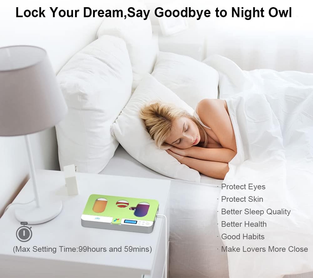 ySky Phone Lock Box with Timer,Phone Access Blocker Device for Cell Phones, Limits Smartphone Access, Reduces Screen Time & Improves Focus,Timed Jail Locker to Help Kids,Students, Adults Focus Back