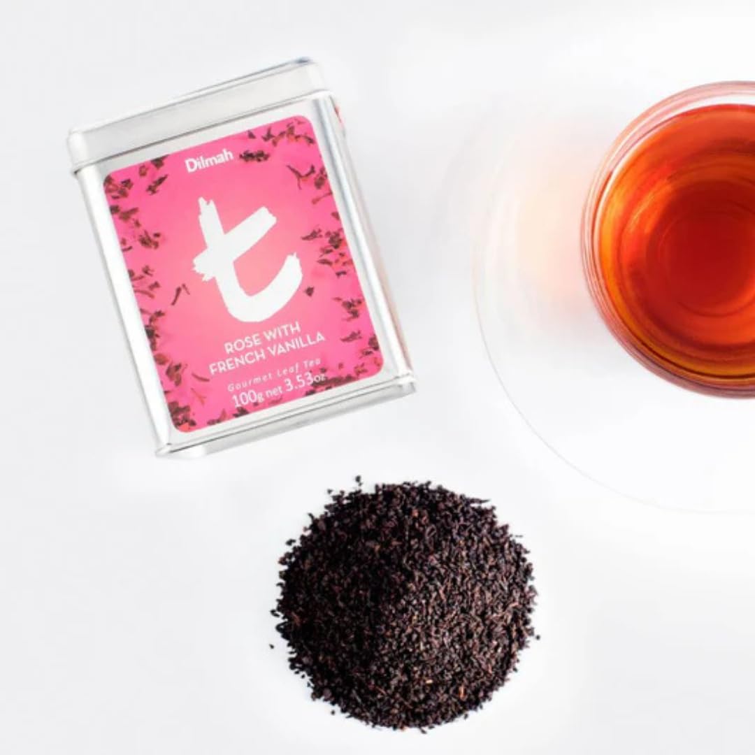 Dilmah Rose with French Vanilla 100g Ceylon Loose Leaf Black Tea
