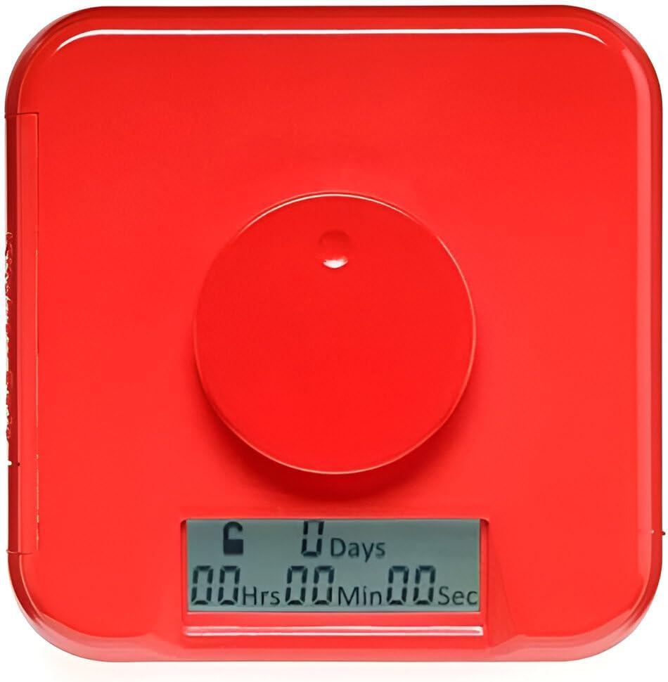 Kitchen Safe Time Locking Container (Medium), Timed Lock Box for Cell Phones, Snacks, and other unwanted temptations (White Lid + 5.5” Clear Base)