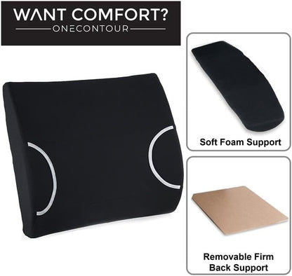 Vaunn Medical Seat Cushion, Lumbar Back Support Pillow for Office Chair with Removable Firm Insert
