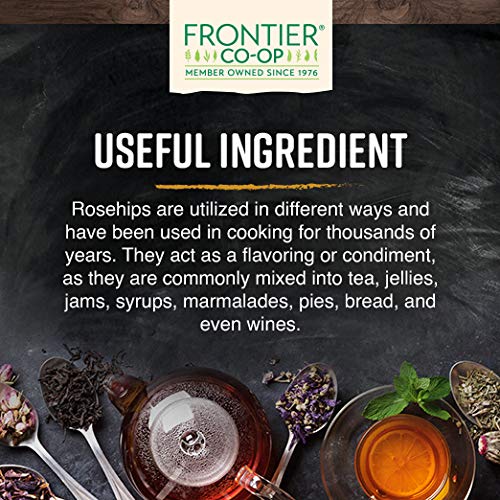 Frontier Co-op Organic Seedless Rosehips, 8.29 oz | Dried Rose Hips for Rosehip Tea Organic, Powder, Oil and More | 8.29 Ounces (235 Grams)