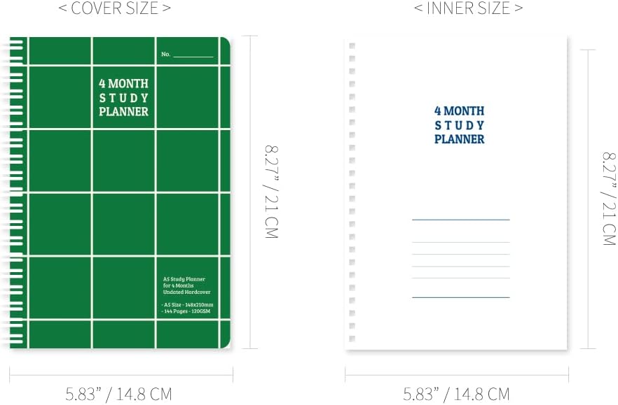 Monolike Basic B5 Monthly + Weekly Planner pad, A SET - Academic Planner, Weekly & Monthly Planner, To-do list, Note pad, Scheduler