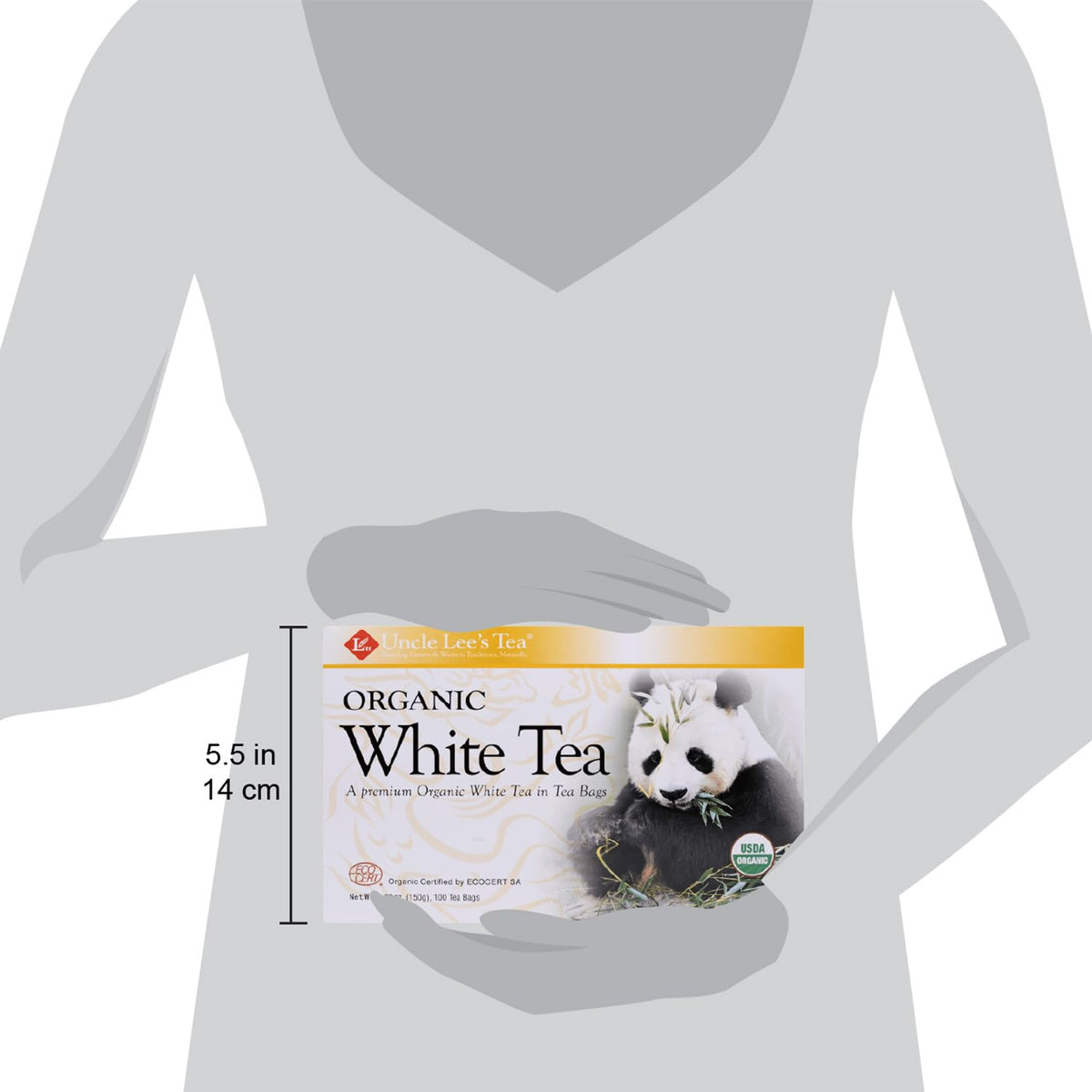 Uncle Lee's Tea Organic White Tea, Tea Bags, 100-Count Boxes (Pack of 4)