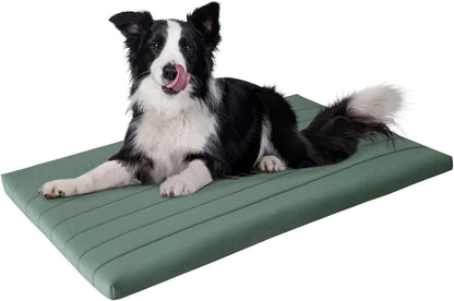 BALANCE Dog Crate Bed, Orthopedic Dog Bed Pad with Waterproof Liner, Washable Crate Foam Pet Mat for Large, Medium, Puppy Dogs Breeds, Mint Leaf, 36“x23”x1.6“