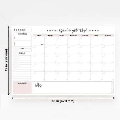 Bliss Collections Weekly Planning Pad, To Do List Notebook - Undated Tear-Off Sheets Notepad - Work Calendar, Organizer, Scheduler for Goals, Tasks - Minimalist, 8.5" x 11", 50 Sheets